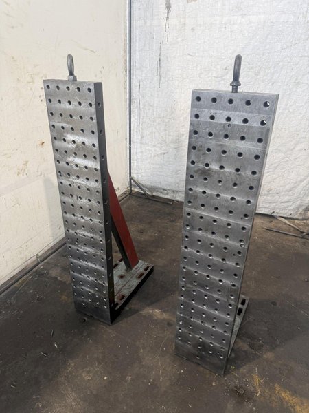10" WIDE X 48" TALL X 20" DEEP DRILLED AND TAPPED ANGLE PLATE SET. STOCK # 0222726