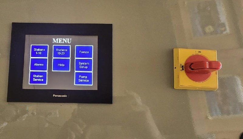 AEC New VTC-2/20 Material Handling Control Panel, 24VDC Control Voltage, 2 Pump, 20 Station