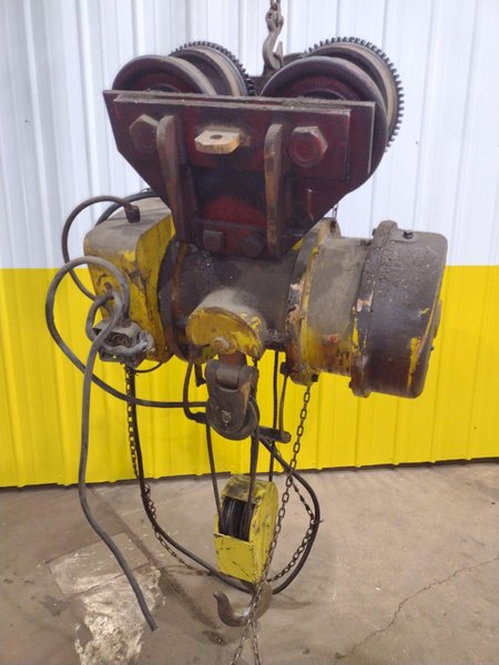 5 TON 10,000 LBS BOBCAT POWER CABLE HOIST WITH TROLLEY: STOCK #18937