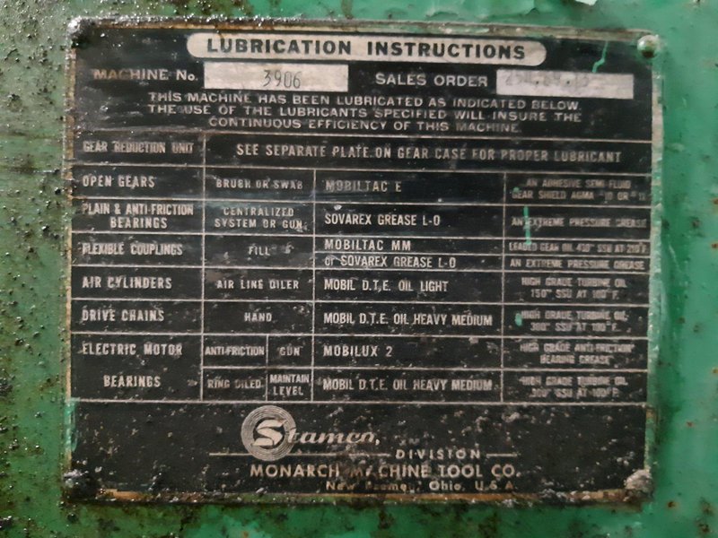 STAMCO CUTOFF PRESS STOCK#2372