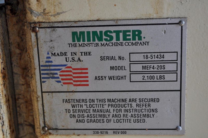 20&quot; X .125&quot; Minster Servo Feeder
