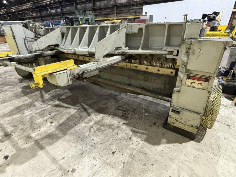 10' X 1/4" WYSONG MODEL #1025 MECHANICAL POWER SQUARING SHEAR: STOCK #21859