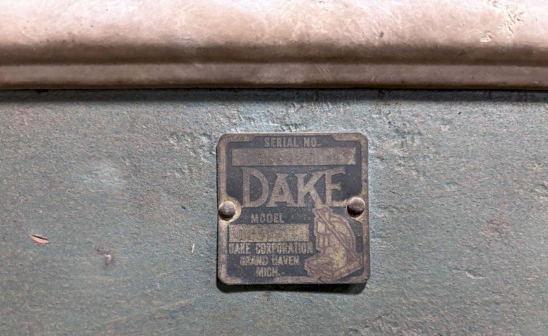 125 TON X 48&quot; DAKE H-FRAME HYDRAULIC PRESS: YOBRO #24587