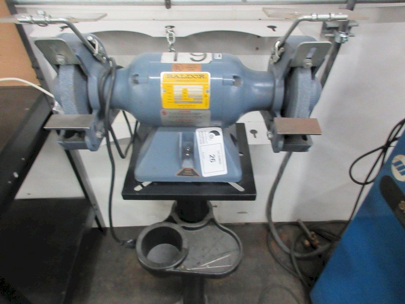 Baldor Double Ended Pedestal Grinder on Steel Stand- Auction Item