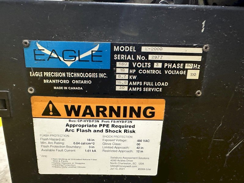 3&quot; EAGLE MODEL #E-2000 HYDRAULIC TUBE END FORMER REDUCER EXPANDER: STOCK #19926