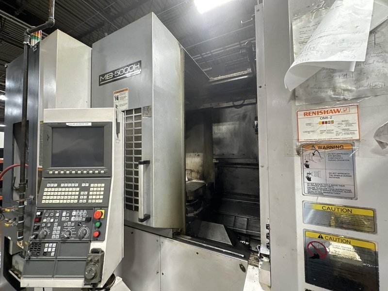 Okuma MB-5000H Horizontal Machining Center, 2011 – OSP-P200MA, 60 ATC, 1,000 PSI TSC, Renishaw Probe