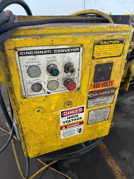 120" CINCINNATI SHEET STACKER CONVEYOR. STOCK # 0895524