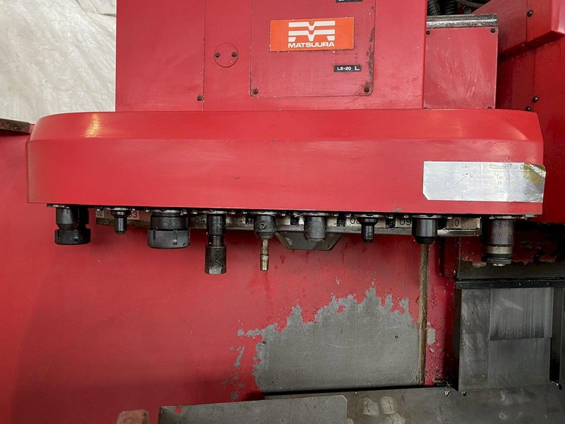 MATSUURA MC-500V-DC TWIN SPINDLE VERTICAL MACHINING CENTER. STOCK # 1052222