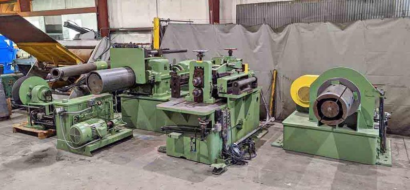 24" x 4.12" x 6,000# Ruesch Slitting Line STOCK#3222