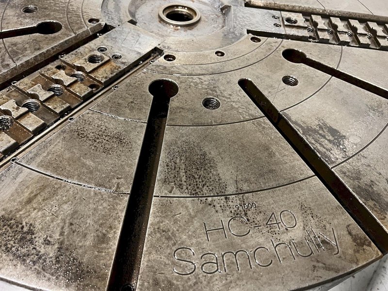 Samchully HC40 3-Jaw VTL Closed Nose Hydraulic Power Chuck 520mm Plain Back