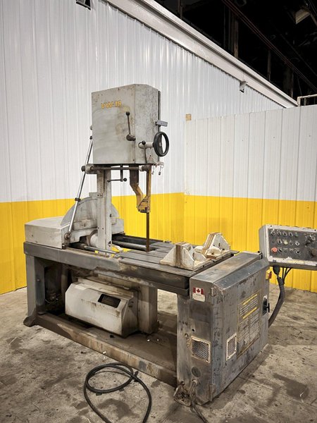 18" X 20" HYD-MECH MODEL #VW-18 VERTICAL BAND SAW w/ 45° MITER: STOCK #21928