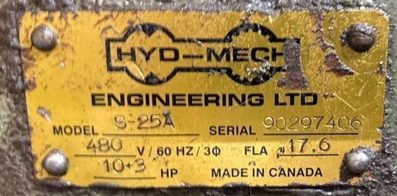 18" X 27" HYDMECH MODEL #S25-A HORIZONTAL SWIVEL MITER AUTOMATIC BAND SAW : YOBRO #25047