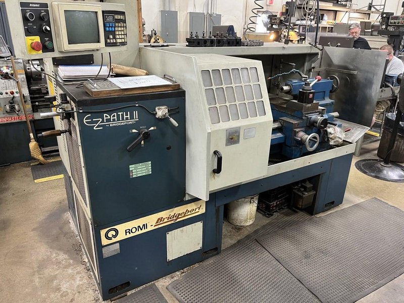Romi Bridgeport EZ-Path II CNC Teach Lathe, 1996 – 20″ x 40″, Tailstock, Tool Post, Tooling