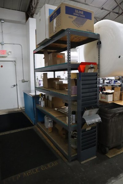 (6) Adjustable Shelving Units with Shelves - NO CONTENTS- Auction Item