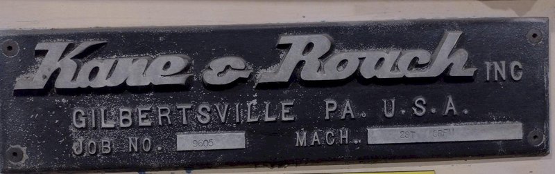 10 STAND X 2.5&quot; X 21&quot; KANE &amp; ROACH MODEL #2ST-CRFM ADJUSTABLE WIDTH &quot;C &amp; Z PROFILE&quot; ROLLFORMER: STOCK #11366