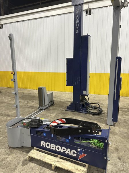 2016 ROBOPAC MODEL ROTOTECH-CS-708  FLOOR MOUNTED SEMI-AUTOMATIC STRETCH WRAPPER : STOCK #22319