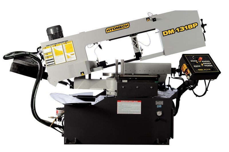 NEW 13"H x 17-3/4"W HYD-MECH MODEL DM-1318P DOUBLE MITER BAND SAW