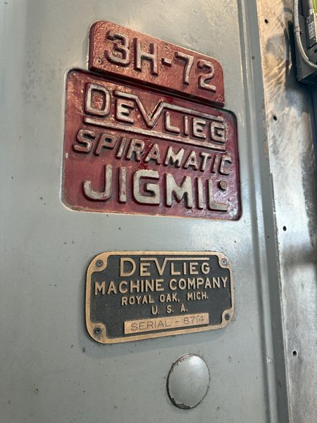 3" DEVLIEG 3H-72 HORIZONTAL BORING MILL. STOCK # 0113926
