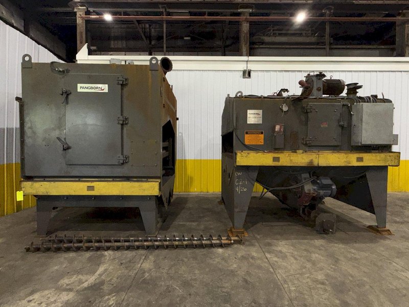 72" WIDE x 16" HIGH PANGBORN MODEL #ES1821-125 TOP &amp; BOTTOM PLATE SHOT BLAST MACHINE, WITH DUST COLLECTOR: YOBRO #25181