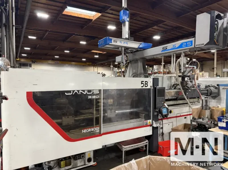 330 TON 28.2 OZ NEGRI BOSSI MODEL JANUS 330 INJECTION MOLDING MACHINE MFG 2012