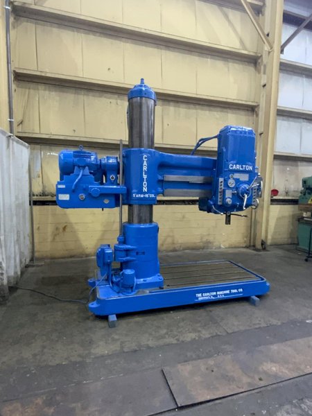 5' X 15" CARLTON MODEL #3A RADIAL ARM DRILL: STOCK #80780