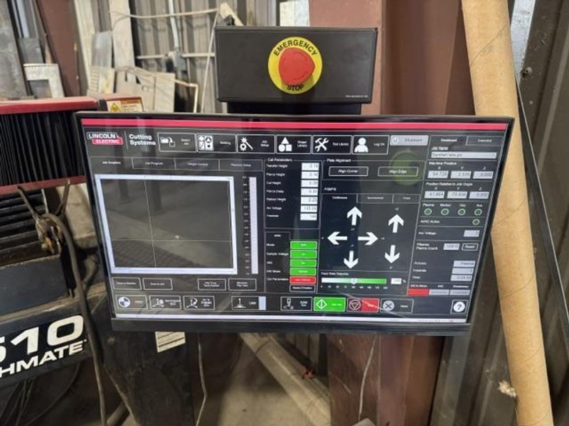 5′ x 10′ Lincoln Electric 4510 Torchmate CNC Plasma Table, 2020 –  80 Amp Lincoln Electric Flexcut, Water Table, Touch Screen Control