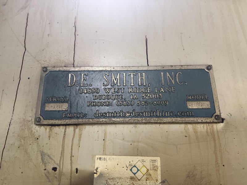 650 GPM D.E. SMITH MODEL #LVR-8725 VACUUM FILTER SYSTEM FOR GRINDING OPERATIONS, NEW 2013: YOBRO #24306