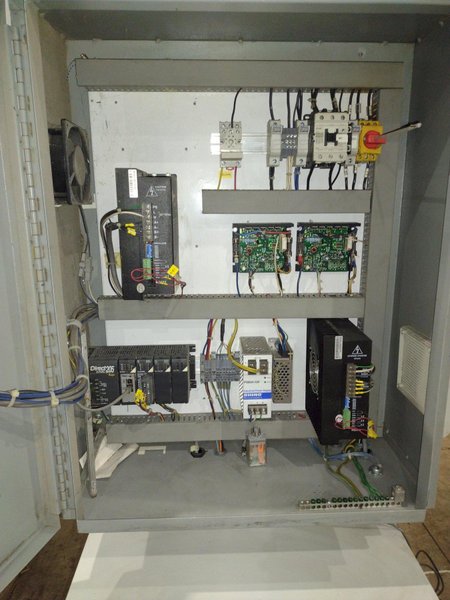 48” WIDE x 30 HP MECHANICAL IN-LINE COIL PRESS &amp; SHEAR WITH PLC VARIABLE SPEED DRIVE: STOCK #22968