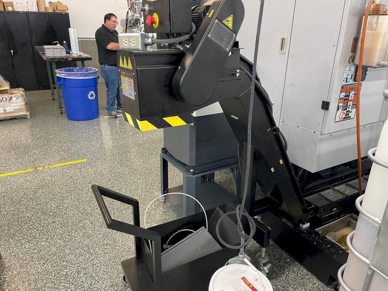 Tornos Almac CU 2007 7-Axis CNC Vertical Machining Center with Part Loading and Parts Catcher System, Probing, 20K Spindle, Lehman 2-Axis Rotary Table, Back Operation Tilting Rotary Vise