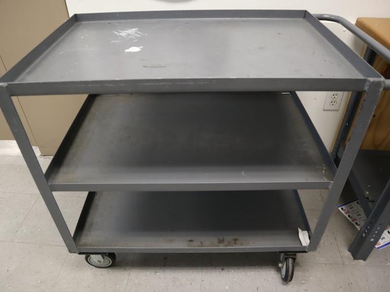 JamCo Steel 3 Shelf Rolling Shop Cart- Auction Item