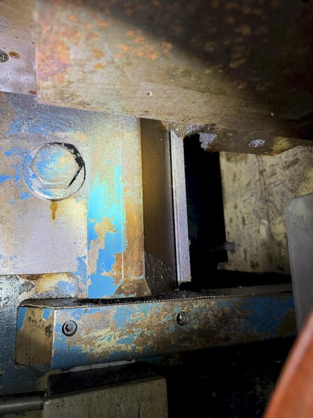 1500 TON MINSTER KNUCKLE JOINT PRESS WITH 12" STROKE. STOCK # 0328426