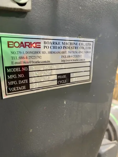 BOARKE MACHINE CO 85” X 50” BELT SANDER   -  BKM-52103NRK