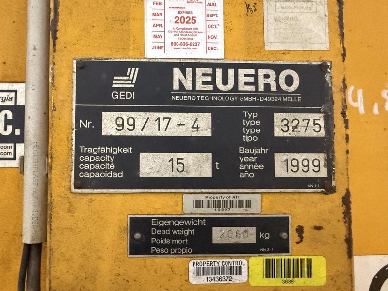 (4) 15 TON (120,000 LBS TOTAL) NEUERO / RAILQUIP MODEL #3275 HEAVY DUTY MOBILE JACK LIFTS: YOBRO #23869