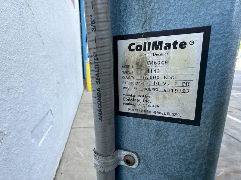 6000 LBS COILMATE MODEL CM6048 PALLET DECOILER: STOCK #78673
