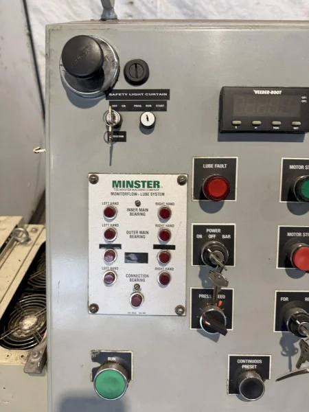 150 TON MINSTER E2-150-42-30 HEVI-STAMPER STRAIGHT SIDE PRESS: YOBRO #23911