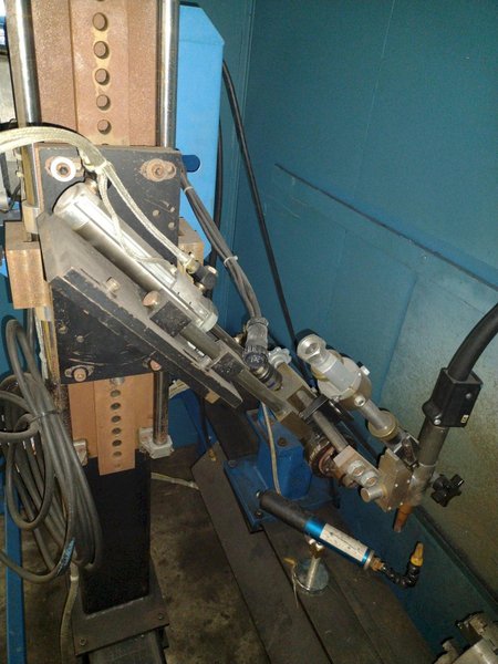 12" ITW WELDING AUTOMATION LATHE, WITH MILLER WELD CONTROLLER &amp; MILLER XMT 304 SERIES ARC WELDER: YOBRO #24402