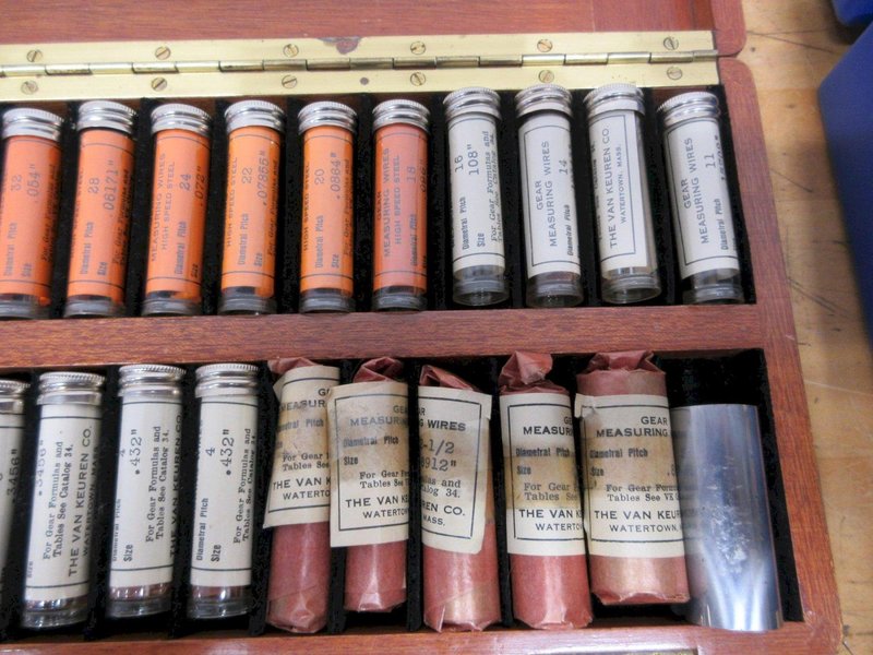 Van Keuren Co. Gear Measuring Wire Set and M-1 Plus (China) Pin Gauge Set .061-.250"- Auction Item