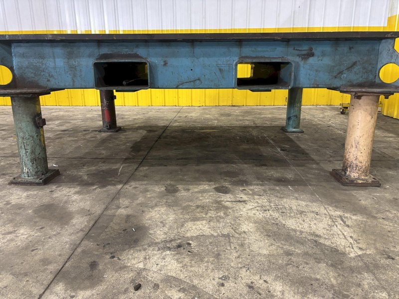 83&quot; X 64&quot; X 32&quot; HEAVY DUTY STEEL LAYOUT TABLE W/ FORKLIFT SLOTS: STOCK #23560