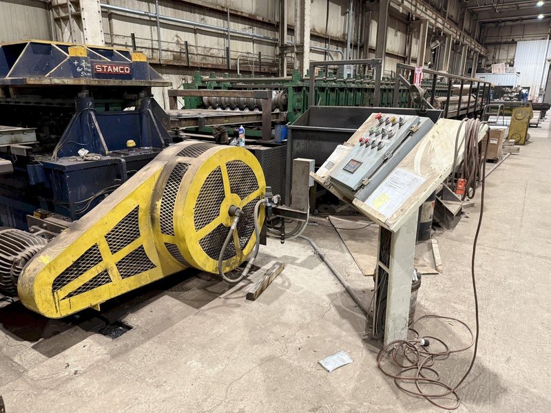 100 TON X 64" WIDE STAMCO MODEL #810-64 CUTOFF PRESS, WITH AIR CLUTCH: YOBRO #24793