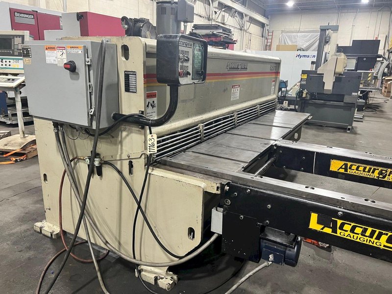 USED ACCURSHEAR 1/4&quot; X 10&#039; HYDRAULIC SHEAR WITH CNC FRONT GAUGING MODEL 625010, Stock# 11163, Year: 2007
