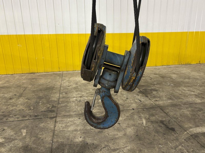 10 TON X 55' DEMAG SINGLE GIRDER TOP RUNNING BRIDGE CRANE. STOCK # 0113726