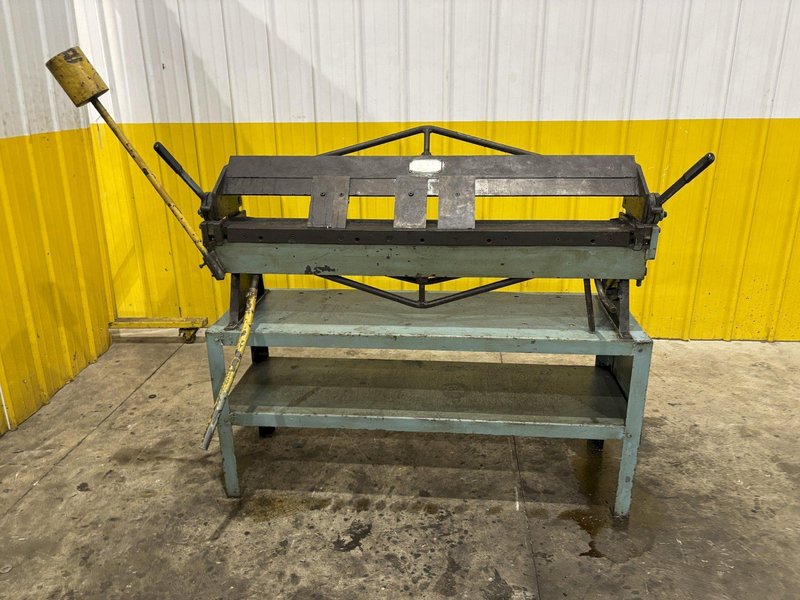4' X 16 GAUGE ROPER WHITNEY MODEL #U416 MANUAL FINGER BOX &amp; PAN BRAKE W/ STAND: YOBRO #23907