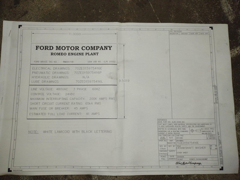 40&quot; X 60&quot; BETTER ENGINEERING MODEL #F4000-LXP ROTARY TABLE PARTS WASHER: YOBRO #24041