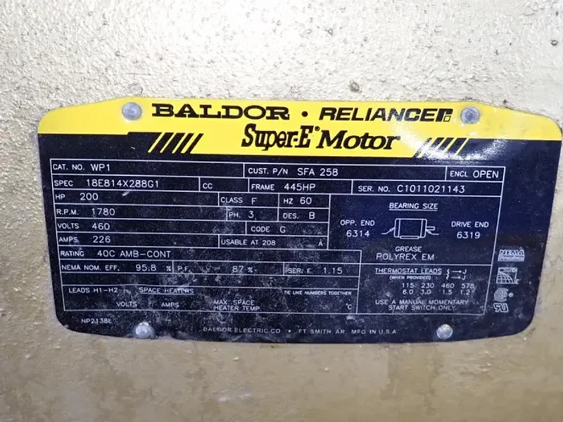 BALDOR 200 HP MOTOR  -  WP1