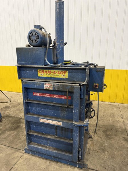 CRAM-A-LOT MODEL #DD-30 HYDRAULIC VERTICAL BALER / DRUM CRUSHER: YOBRO #24723