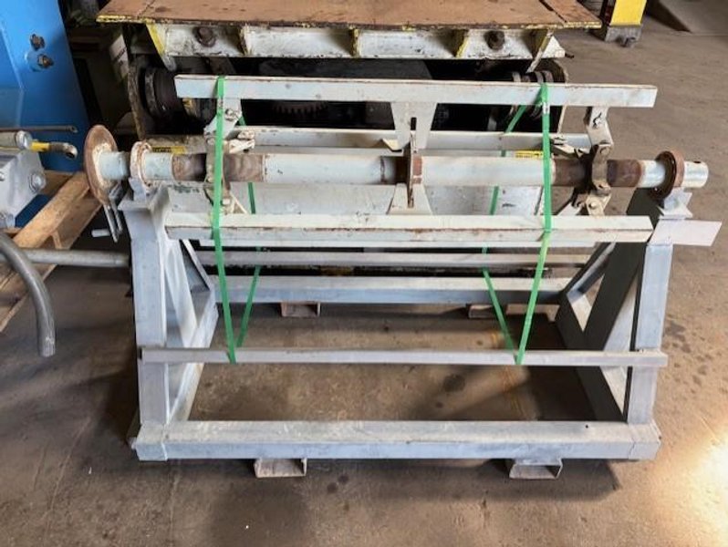 36&quot; TUFF RIB 1.5 SERIES 16 STAND AG PANEL ROLL FORMER LINE WITH PRECUT TRIM BLANK OPTION AND 10,000LBS MANUAL UNCOILER STOCK# 4163