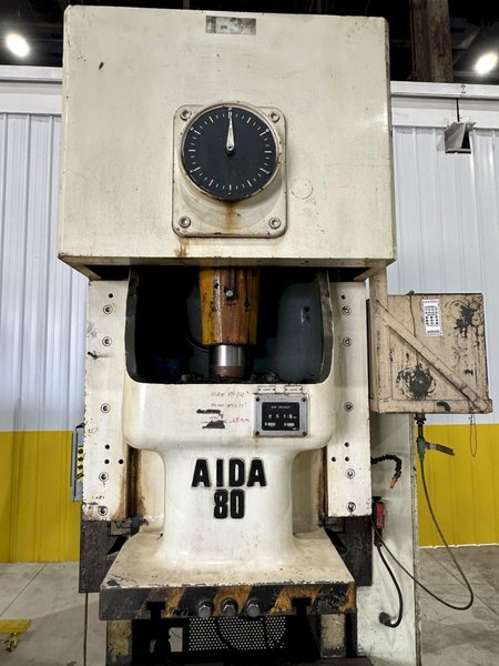 88 TON AIDA MODEL #NC1-80(2) GAP FRAME PRESS, 6.3&quot; STROKE: STOCK #20264