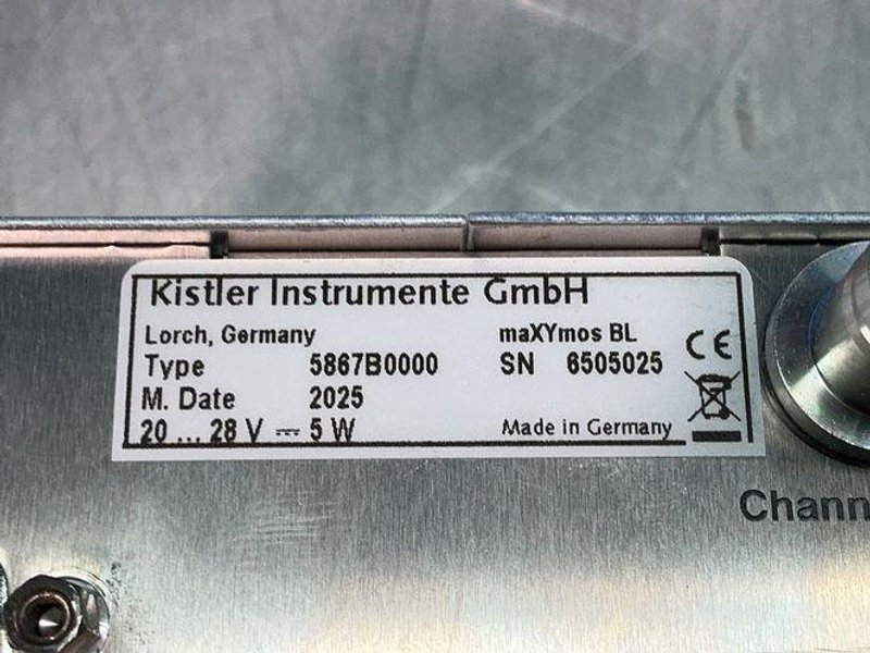 KISTLER MAXYMOS BL PROCESS MONITORING SYSTEM WITH 9323A FORCE SENSOR  -  5867B0000