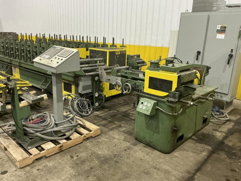 10/12 STAND BRADBURY ROLLFORMING LINE, COIL REEL, SERVO FEED, PREPUNCH, ROLLFORMER, CUTOFF PRESS : YOBRO 25086
