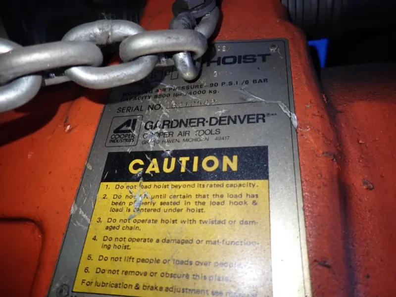 GARDNER DENVER 8800 LBS HOIST